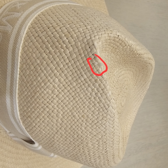 $345 Authentic MaxMara Urago Logo Ribbon Straw Hat in Cream - Picture 10 of 10